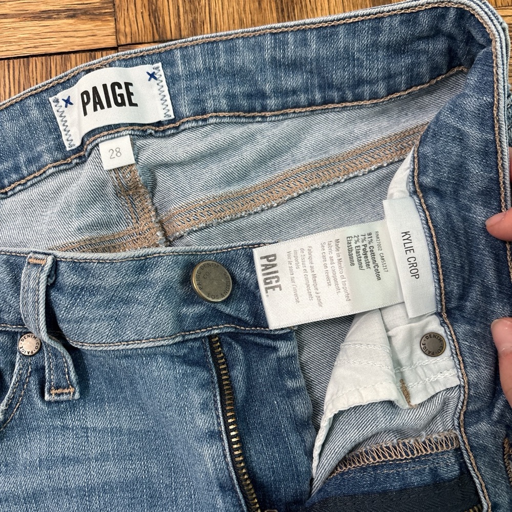 Paige Kylie crop ripped jeans